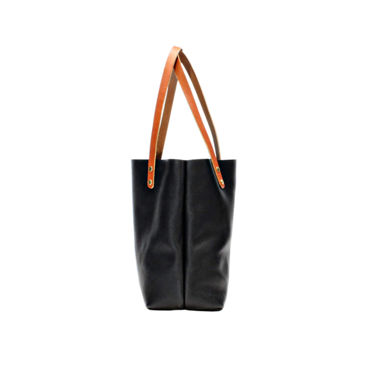 Women’s Leather Tote Bags in Dark Brown with Tan Handles| Kerry Noel None/Open / Matte Black / Tablet