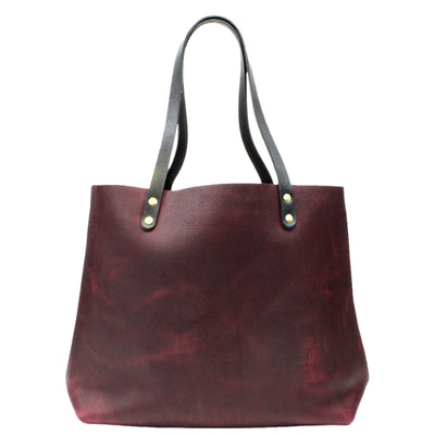 Burgundy Large Leather Tote by Kerry Noël.