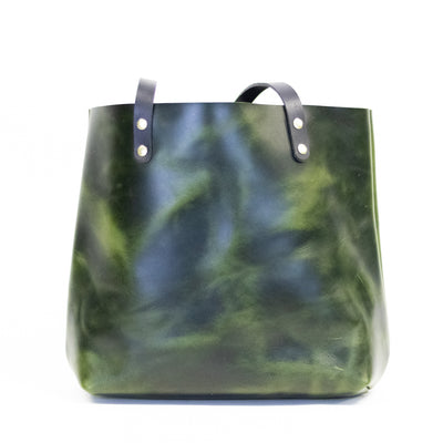 Womens Kelly Green full grain leather tote by Kerry Noël.