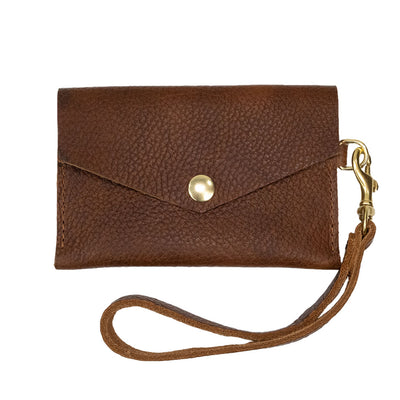 Closed View of Kerry Noel snap closure wallet with credit card case wallet womens capacity in Honey.
