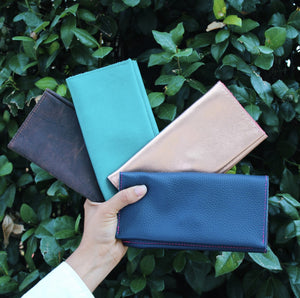 Kerry Noël leather wallets handmade in Texas! Our leather long wallets are perfect for making your outfits pop!